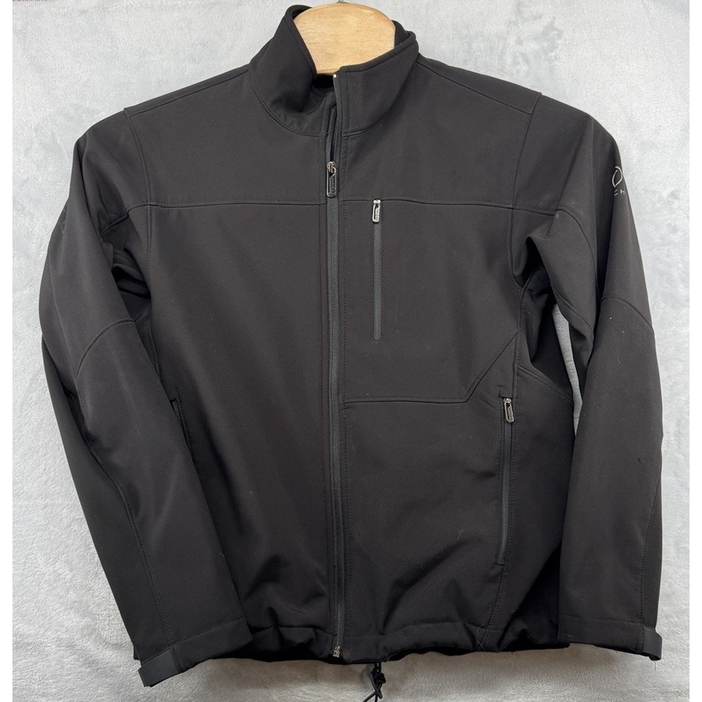 Tech by TUMI Black Soft Shell Full Zip Coat Jacket Men's Size M